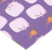 Niedliche rosa Marshmallows im Cartoon des Lagerfe Tischdecke (Schrägansicht)