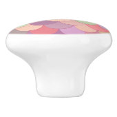 Niedliche rosa Meerjungenskala Keramikknauf (Seitenansicht)