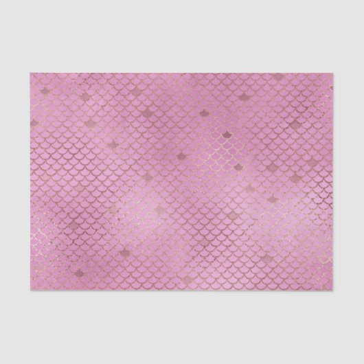 Niedliche rosa Meerjungfrauenskala für eine Geburt Seidenpapier (Vorderseite)