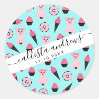 Niedliche Rosa Minze Piggy Donut Ice Creme Cone Mu