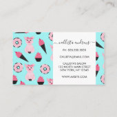 Niedliche Rosa Minze Piggy Donut Ice Creme Cone Mu Visitenkarte (Rückseite)