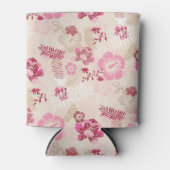 Niedliche rosa moderne Blume Muster High Top Turns Dosenkühler (Vorderseite)