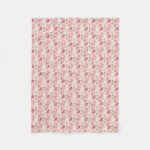 Niedliche rosa moderne Blume Muster High Top Turns Fleecedecke (Vorderseite)