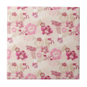 Niedliche rosa moderne Blume Muster High Top Turns Fliese