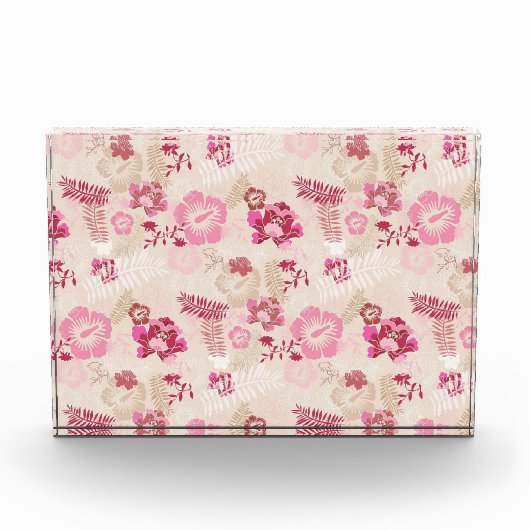 Niedliche rosa moderne Blume Muster High Top Turns Fotoblock (Vorderseite)