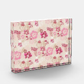 Niedliche rosa moderne Blume Muster High Top Turns Fotoblock (Links)