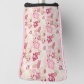 Niedliche rosa moderne Blume Muster High Top Turns Golf Headcover (Rotieren 90)