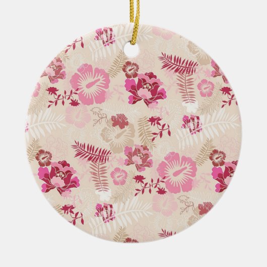 Niedliche rosa moderne Blume Muster High Top Turns Keramik Ornament (Vorne)