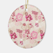 Niedliche rosa moderne Blume Muster High Top Turns Keramik Ornament (Links)