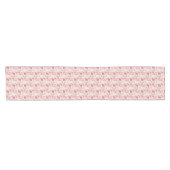 Niedliche rosa moderne Blume Muster High Top Turns Kurzer Tischläufer (Horizontal)