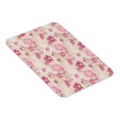 Niedliche rosa moderne Blume Muster High Top Turns Magnet (Rechte Seite)