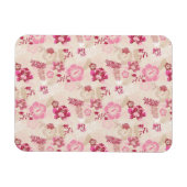 Niedliche rosa moderne Blume Muster High Top Turns Magnet (Horizontal)