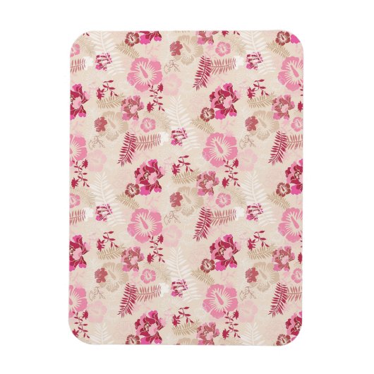 Niedliche rosa moderne Blume Muster High Top Turns Magnet (Vertikal)