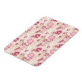 Niedliche rosa moderne Blume Muster High Top Turns Magnet (Linke Seite)