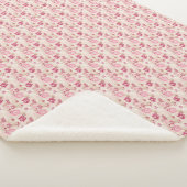 Niedliche rosa moderne Blume Muster High Top Turns Sherpadecke (3/4)