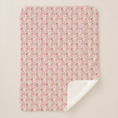 Niedliche rosa moderne Blume Muster High Top Turns Sherpadecke (Vorderseite)