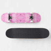 Niedliche rosa moderne Blume Skateboard (Horizontal)