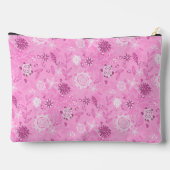 Niedliche rosa moderne Blume Zubehörtasche (Rückseite)