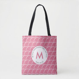 Niedliche rosa Monogramm NOCH IMMER SEIN UND Fish  Tasche