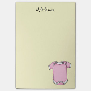 niedliche rosa neue Babymädchen-Stoff-Babydusche Post-it Klebezettel