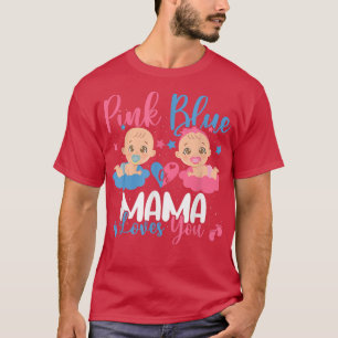 Niedliche rosa oder blaue Mama-Lieben Sie Geschlec T-Shirt