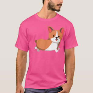 Niedliche rosa Ohren Kurze Legen Welpen T-Shirt
