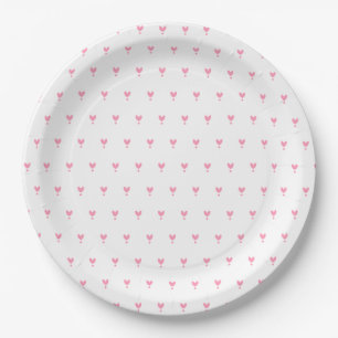 Niedliche rosa Party Muster Papierplatte Pappteller