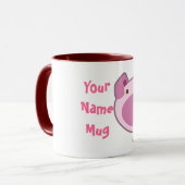 NIEDLICHE ROSA PIGGY TASSE (Vorderseite Links)
