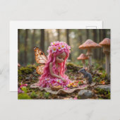 Niedliche rosa Pixel und Maus-Picnic Postkarte (Vorne/Hinten)
