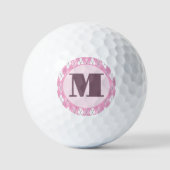 Niedliche Rosa-Preppy-Raute Golfball (Vorderseite)
