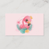 Niedliche Rosa Prinzessin Flamingo Girl Diaper Raf Visitenkarte (Rückseite)