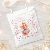 Niedliche rosa Prinzessin und Ballons Geburtstag Geschenktütchen (Ausgeschnitten)