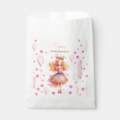 Niedliche rosa Prinzessin und Ballons Geburtstag Geschenktütchen (Vorderseite)