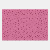 Niedliche rosa Punkte und Streifen Geschenkpapier Set (Vorderseite)