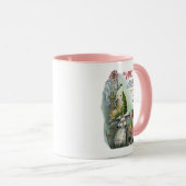 Niedliche rosa Raupe in der Alice im Wunderland Ku Tasse (VorderseiteRechts)