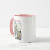 Niedliche rosa Raupe in der Alice im Wunderland Ku Tasse (Vorderseite Links)