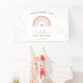 Niedliche Rosa Regenbogen Aquarell Kinderdusche Wi Banner (Insitu)