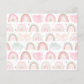 Niedliche Rosa Regenbogenempfehlung für Mommy Card (Rückseite)