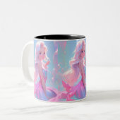 Niedliche Rosa Regenbogenfee Barbie Puppe Tasse (Vorderseite Links)