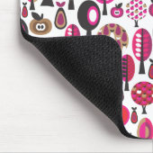 Niedliche rosa retro Blumenbaum- und Mousepad (Ecke)