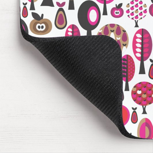 Niedliche rosa retro Blumenbaum- und Mousepad (Ecke)