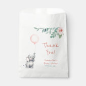 Niedliche Rosa Rose Elephant Girl Baby Dusche Geschenktütchen (Vorderseite)