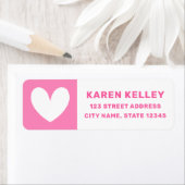 Niedliche, rosa Rücksendeadresse (Insitu)