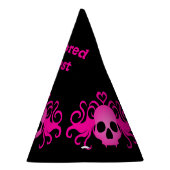 Niedliche rosa Schädel | rosa goth Art Partyhütchen (Rechts)