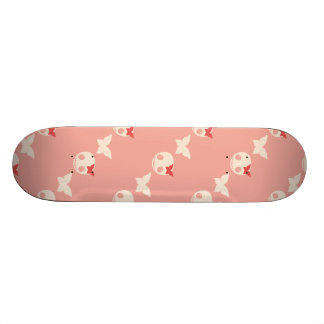 Niedliche rosa Schädel Skateboard