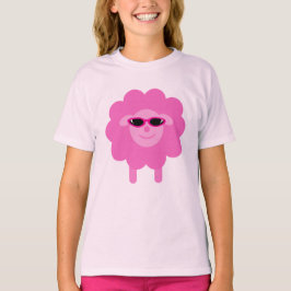 Niedliche rosa Schafe mit Sonnenbrillen T-Shirt