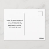 Niedliche rosa Schale am Valentinstag Postkarte (Rückseite)