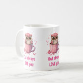 Niedliche rosa Schale in einem Cup Funny Puff Kaffeetasse (Vorderseite Links)