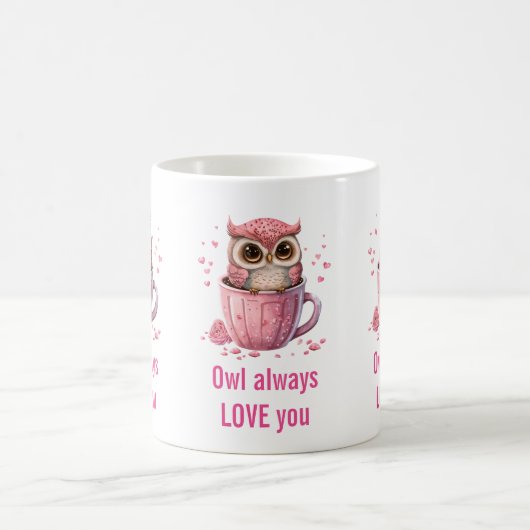 Niedliche rosa Schale in einem Cup Funny Puff Kaffeetasse (Mittel)