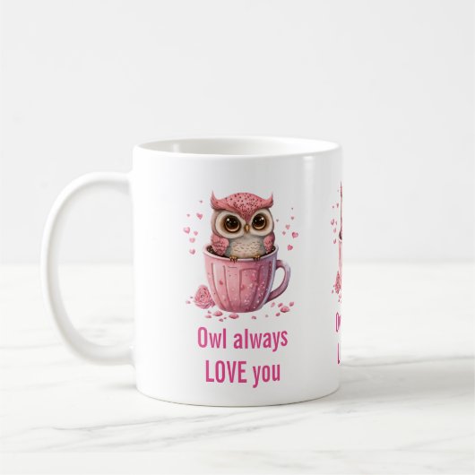 Niedliche rosa Schale in einem Cup Funny Puff Kaffeetasse (Links)